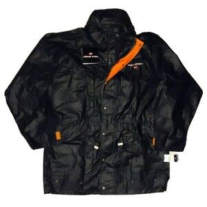 VTG NWT POLO SPORT Ralph Lauren Wet Look Black Jacket  XXL Stadium snow beach